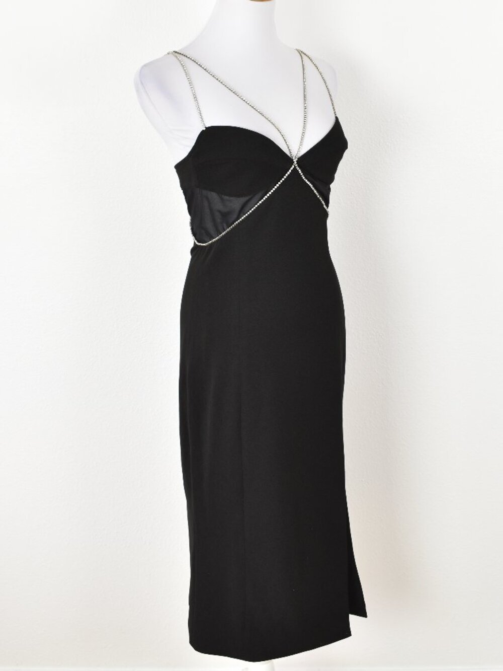 Heiress Beverly Hills Diamante Cutout Crepe Midi Dress - Picture 7 of 12